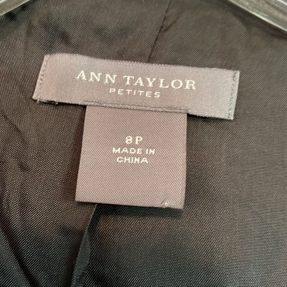 Ann Taylor sz 8 P Blazer. 2 button closure. Waist coat. Herringbone design - Picture 2 of 10